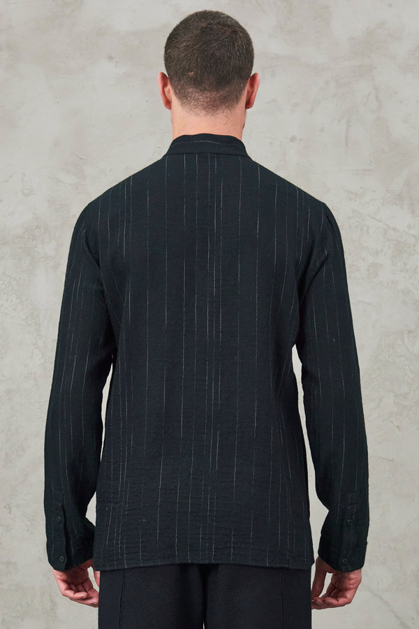 Camicia regular-fit in tessuto batavia di lana leggero e rigato | 1010.CFUTRVX330.U10