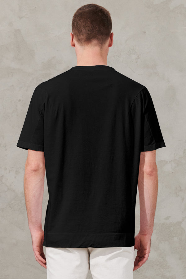 T-shirt im loose fit aus baumwolljersey und popeline mit strickeinsatz | 1011.CFUTRW1361.U10