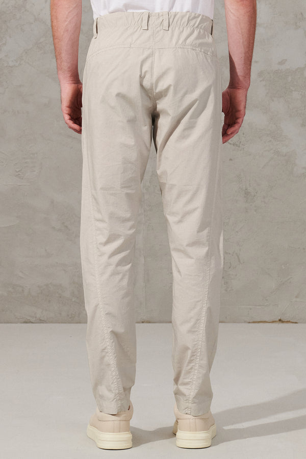 Light cotton chino trousers with elastic waistband | 1011.CFUTRWB110.U02