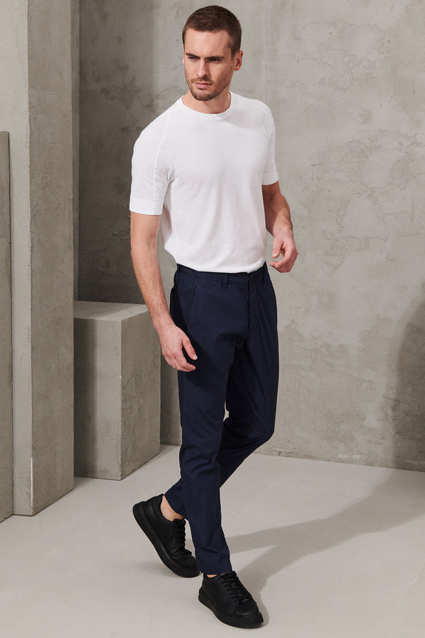 Pantalone chino in tela di cotone con cintura elastica | 1011.CFUTRWB110.U05
