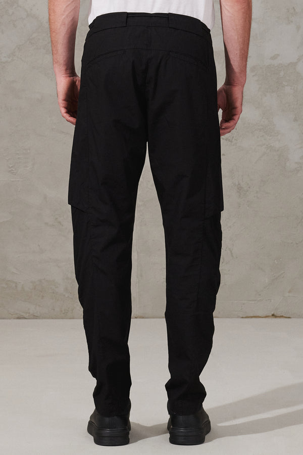 Pantalone cargo in tela di cotone con coulisse in corda cerata | 1011.CFUTRWB117.U10