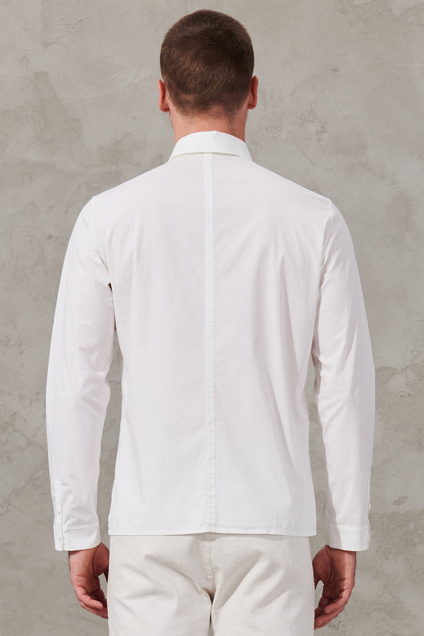 Regular-fit shirt in stretch cotton poplin | 1011.CFUTRWU300.U00