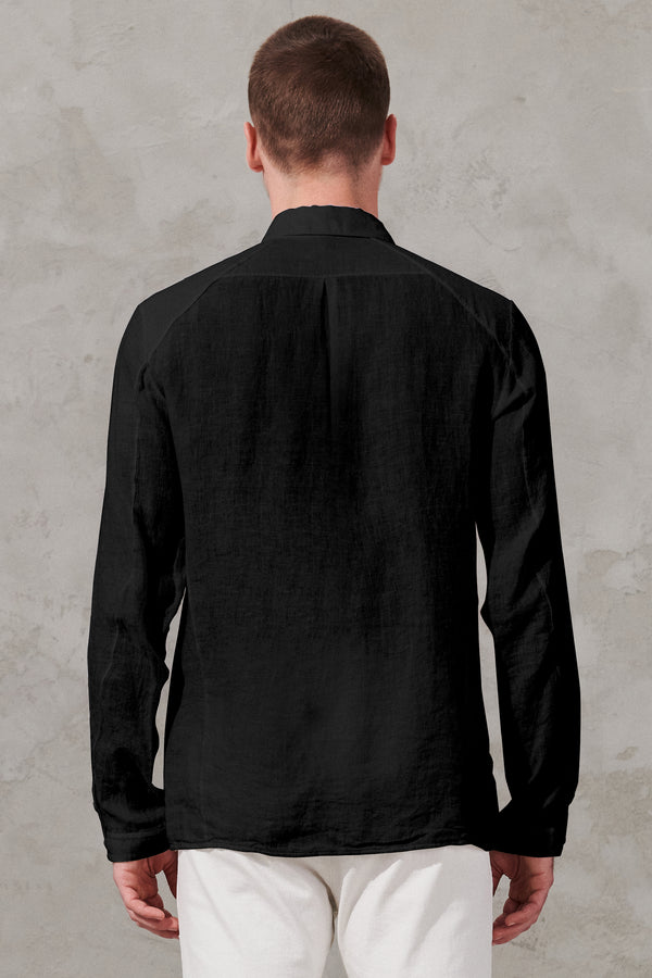 Regular fit linen shirt with patch pocket | 1011.CFUTRWV310.U10