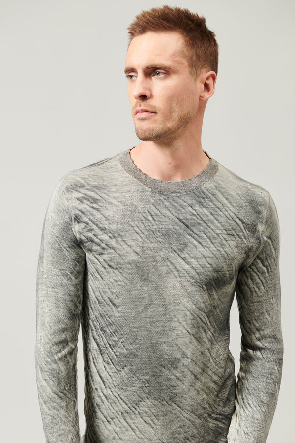 Pullover mit spray-design im regular fit aus schurwolle, gaufriert, mit kontrastierendem farbdetail | 1013.CFUTRY19541H.U301