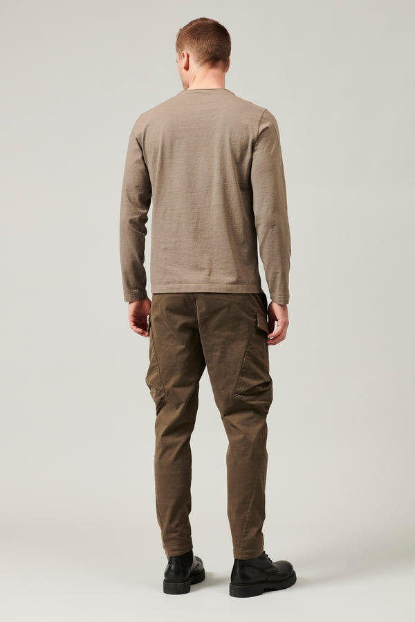 T-shirt regular-fit in jersey di cotone pesante con bordo collo in maglia | 1013.CFUTRY4390.U13