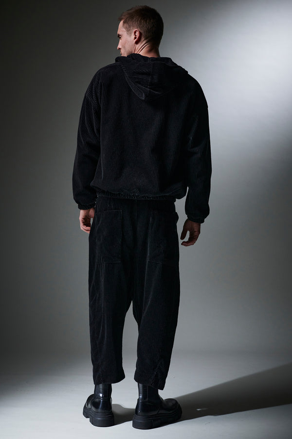 Giubbino zippato reversibile con cappuccio oversize in velluto corduroy di misto cotone | 1013.CFUTRYD136.U10