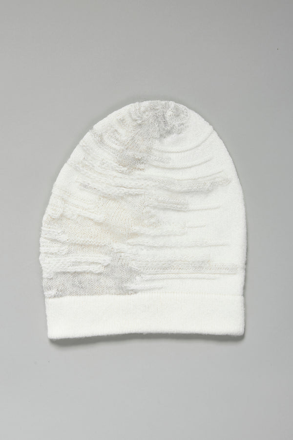 Wool cap with alpaca printed thread inlay | 1016.HATDTRB15504.102