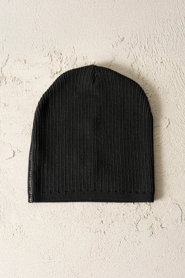 Rippstrick-Beanie aus Wolle mit mittiger Kontrastnaht | 1019.HATUTRE17525.U10