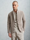 Giacca regular-fit in double face di lana e viscosa con disegno spinato e profili a taglio vivo | 1019.CFUTREM220.U302