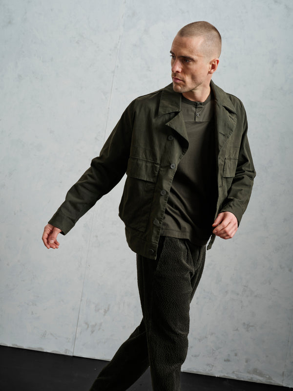 Caban loose-fit in cotone elastico | 1019.CFUTREC123.U09