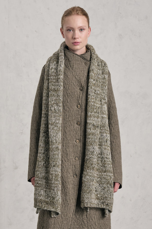 Alpaca-blend scarf with two-tone banding | 1019.SCADTRE17523.04