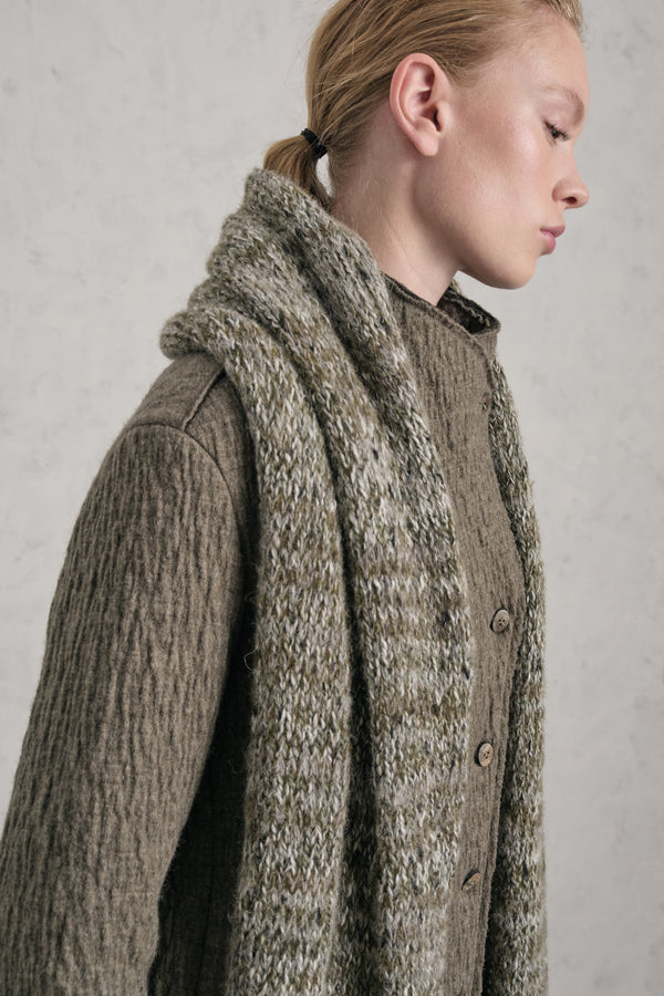 Alpaca-blend scarf with two-tone banding | 1019.SCADTRE17523.04