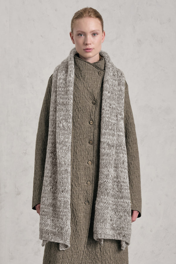 Alpaca-blend scarf with two-tone banding | 1019.SCADTRE17523.11