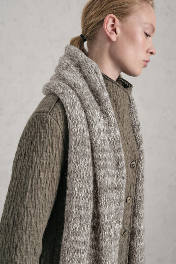 Alpaca-blend scarf with two-tone banding | 1019.SCADTRE17523.11
