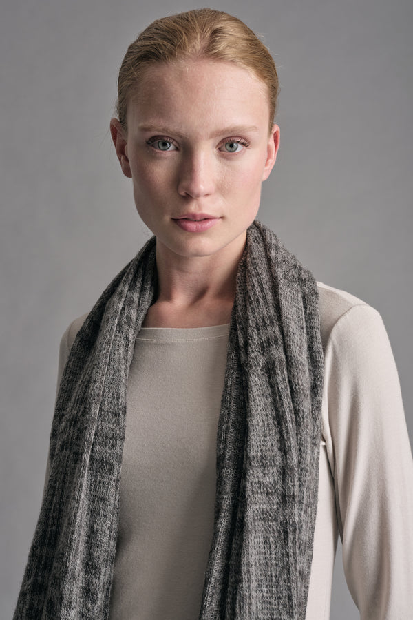 Wollstrickschal mit Tartan-Muster | 1019.SCADTRE2002.11