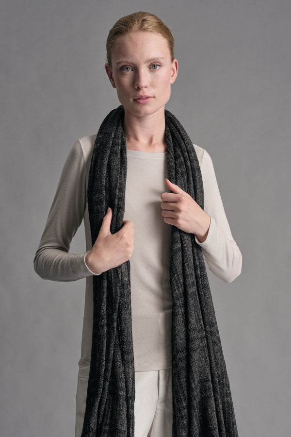 Wollstrickschal mit Tartan-Muster | 1019.SCADTRE2002.12