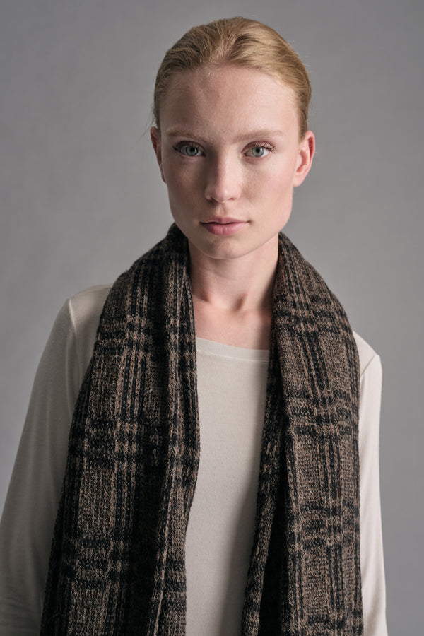 Wollstrickschal mit Tartan-Muster | 1019.SCADTRE2002.26