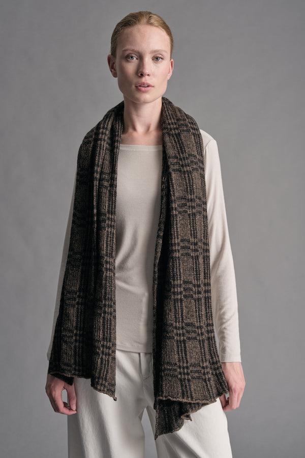 Wollstrickschal mit Tartan-Muster | 1019.SCADTRE2002.26