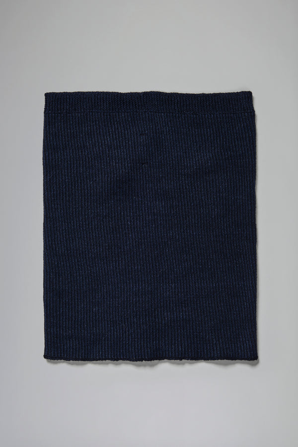 Snood à doubles côtes bicolores en laine vierge et lin avec ouverture zippée | 1016.SCAUTRB15506.U305