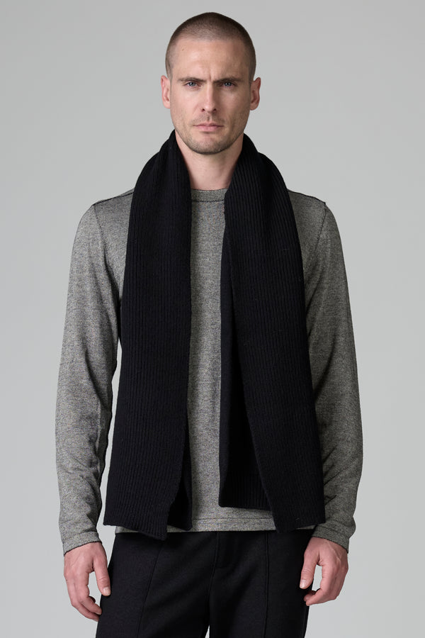 Écharpe en laine vierge, moitié en jersey, moitié côtelée | 1016.SCAUTRB5009.U10