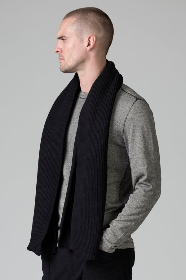 Écharpe en laine vierge, moitié en jersey, moitié côtelée | 1016.SCAUTRB5009.U10