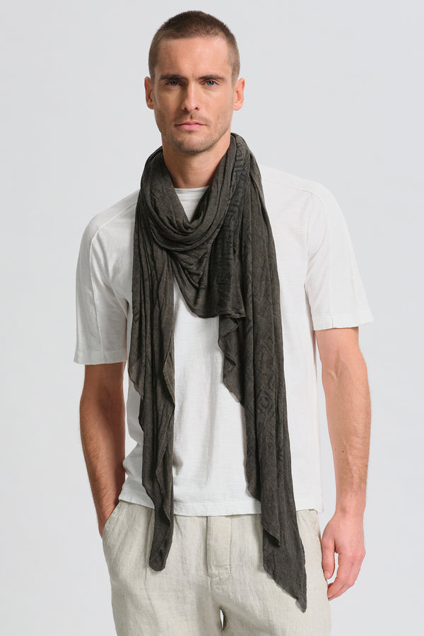 Kefia in maglia di viscosa con rullatura a mano | 1017.SCAUTRC5000H.U304