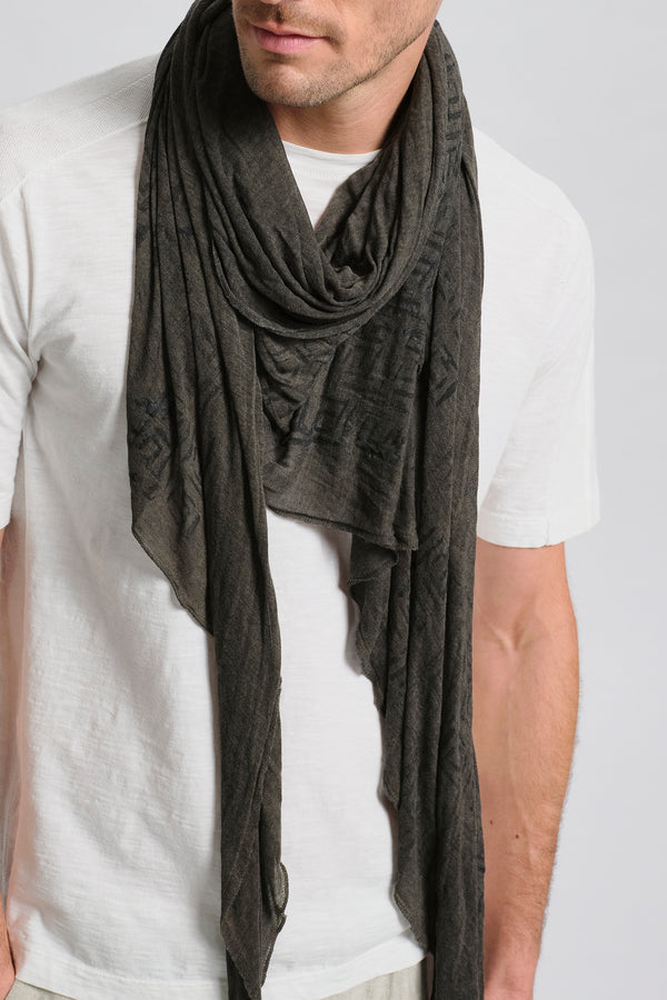 Kefia in maglia di viscosa con rullatura a mano | 1017.SCAUTRC5000H.U304