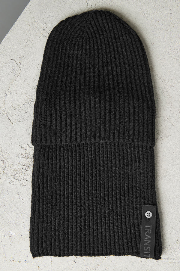 Cagoule en maille côtelée de laine vierge cablé avec bonnet détachable | 1010.SCAUTRV17528.U10