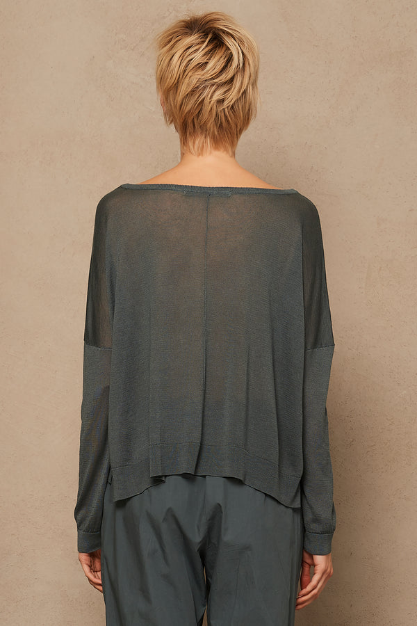 Oversize-shirt aus tencel-seiden- und kaschmir-strick | 1005.CFDTRQ14495.15