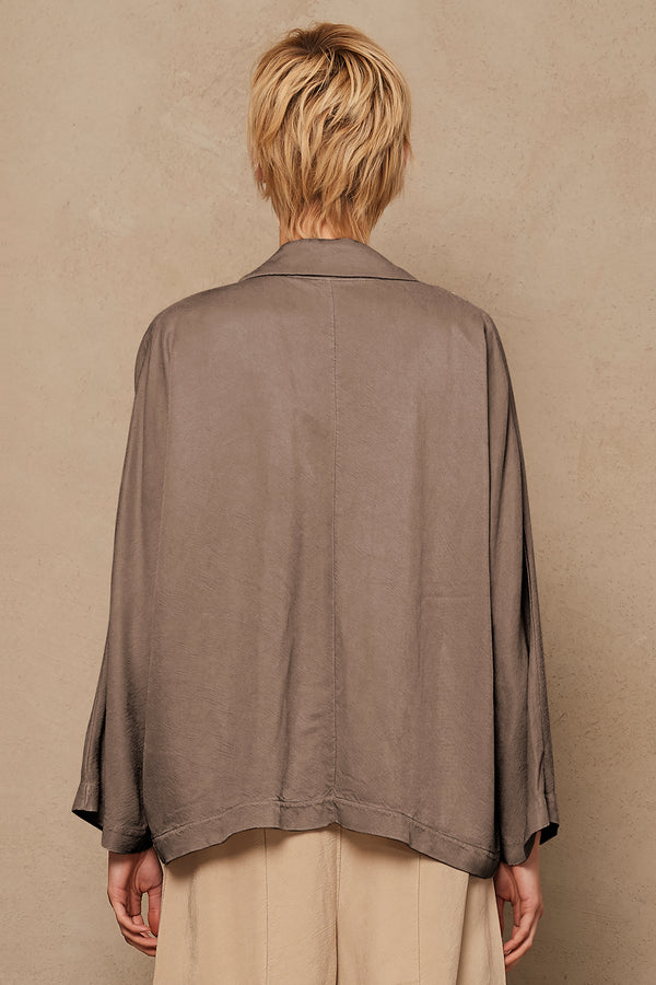 Oversize-jacke aus cupro mit 3/4-kimonoärmeln | 1005.CFDTRQP250.13
