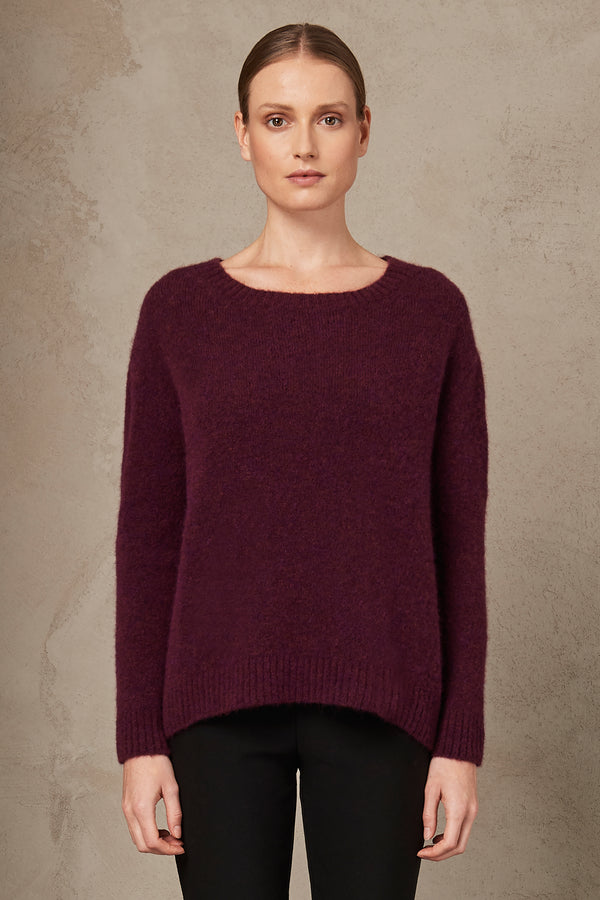 Alpaca and wool jumper with bateau neck | 1007.CFDTRS12470.17