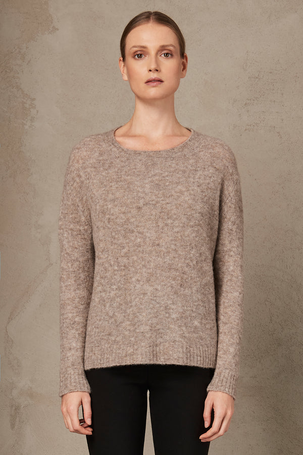 Alpaca and wool jumper with bateau neck | 1007.CFDTRS12470.21