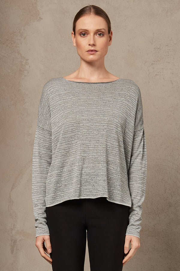 Wollpullover mit jacquard-stoff | 1007.CFDTRS7421.11