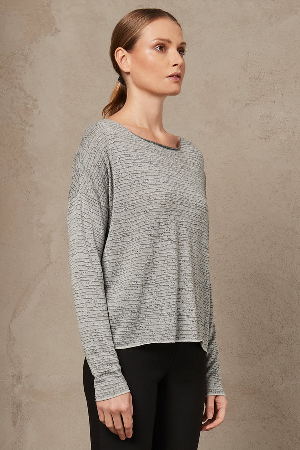 Wollpullover mit jacquard-stoff | 1007.CFDTRS7421.11