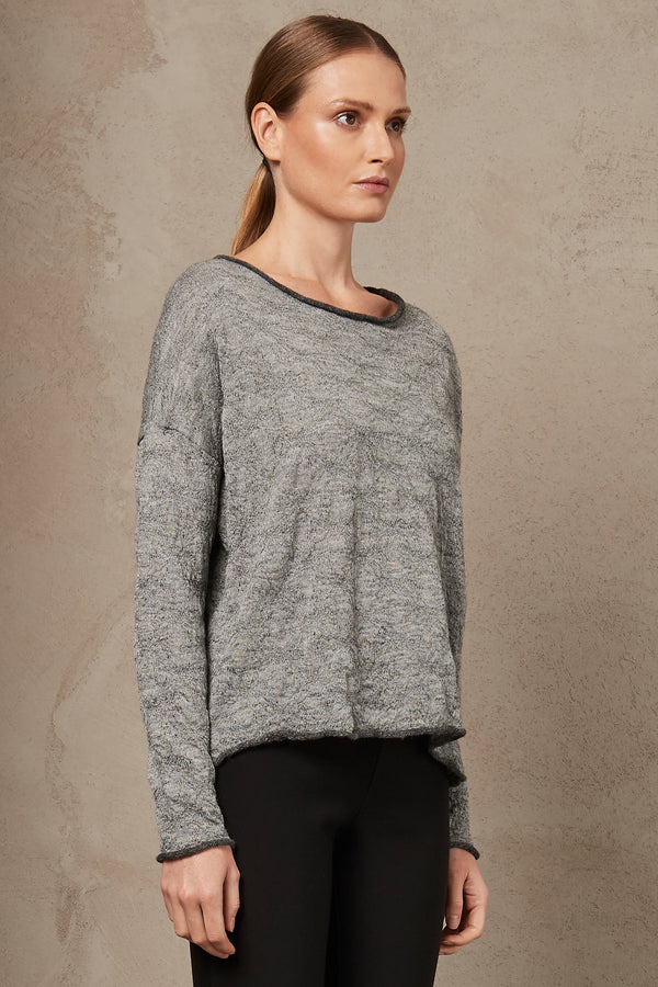 Pullover aus wollmischung mit jacquard-stoff | 1007.CFDTRS9440.12