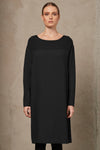 Viscose and wool crepe dress with viscose georgette insert | 1007.CFDTRSF155.10
