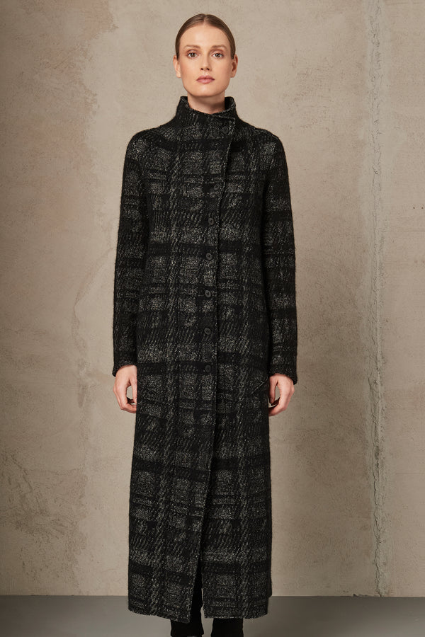 Cappotto lungo slim fit in maglia di lana jacquard | 1007.CFDTRSW322.10