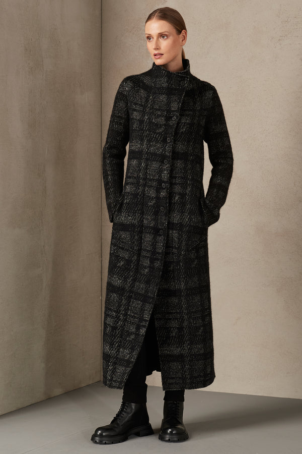 Slim fit jacquard wool knit long coat | 1007.CFDTRSW322.10