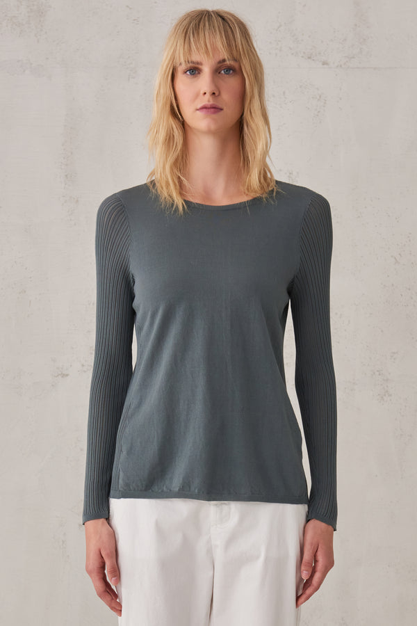 T-shirt manica lunga di maglia di cotone | 1008.CFDTRT6411.15