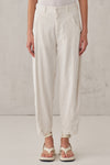 Pantalone comfort fit in misto lino e viscosa stretch gessato | 1008.CFDTRTB111.101
