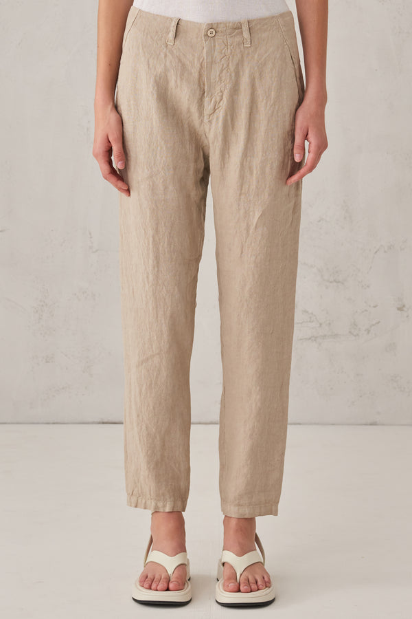 Regular fit linen trousers | 1008.CFDTRTD138.21