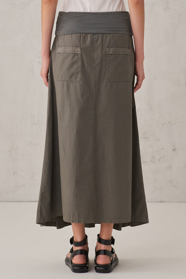 Wide flared skirt with pockets in light cotton | 1008.CFDTRTN235.13