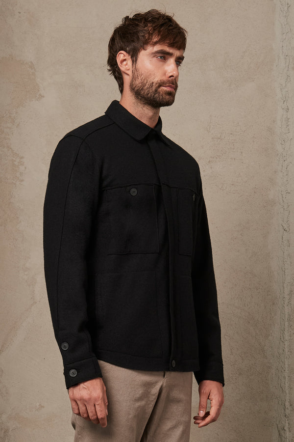 Overshirt regular fit in panno di lana vergine | 1007.CFUTRSK203.U10