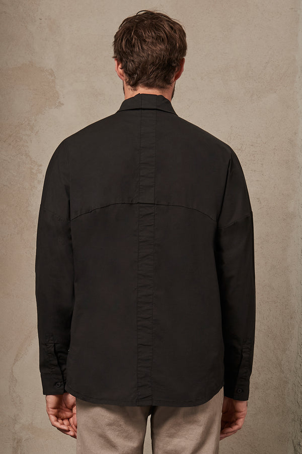 Oversize-hemd aus stretch-baumwollgewebe | 1007.CFUTRSW325.U10
