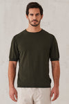 T-shirt bicolore in maglia di cotone e viscosa lavorata in vaniset. | 1008.CFUTRT9440.U09