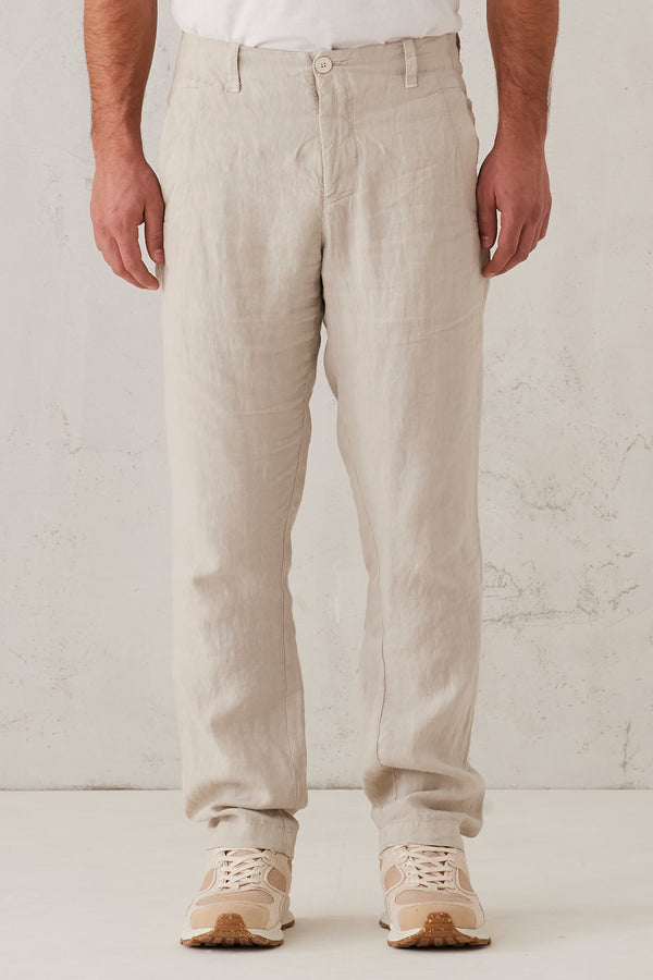 Pantalone regular-fit di lino. | 1008.CFUTRTD130.U01