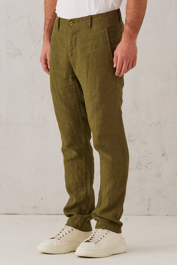 Pantalone regular-fit di lino. | 1008.CFUTRTD130.U04