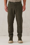 Pantalone ergonomico di lino con inserti in twill di cotone-lino. | 1008.CFUTRTD131.U09