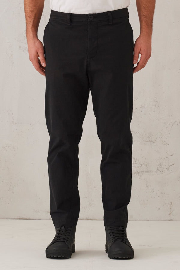 Pantalone cropped in cotone crepé elasticizzato | 1008.CFUTRTG160.U10