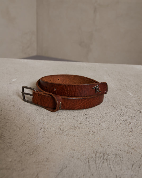Leather belt with logo | 1005.BLSUTRQ29652.U07